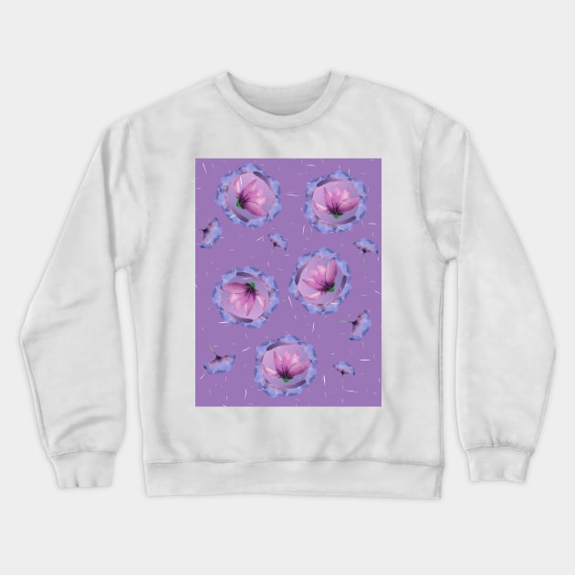 Lost Flower Crewneck Sweatshirt by PedaDesign